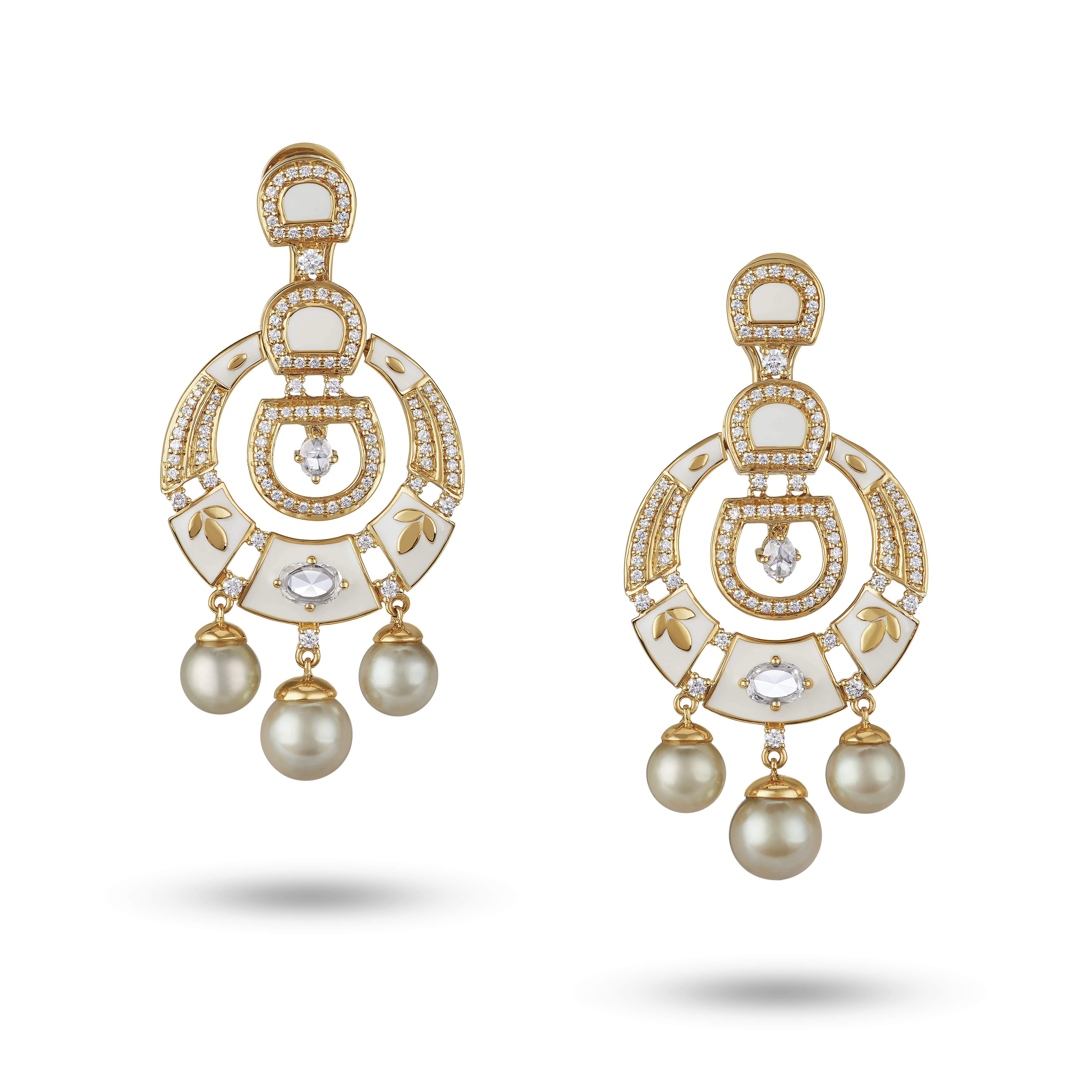 Earrings-with-white-enamel-diamonds-and-yellow-gold-from-Inheritance ...