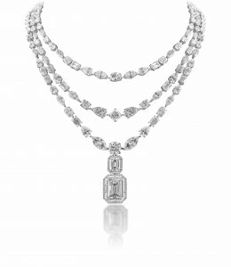 classic-three-row-fancy-shaped-diamond-necklace-from-Hazoorilal-by-Sandeep-Narang