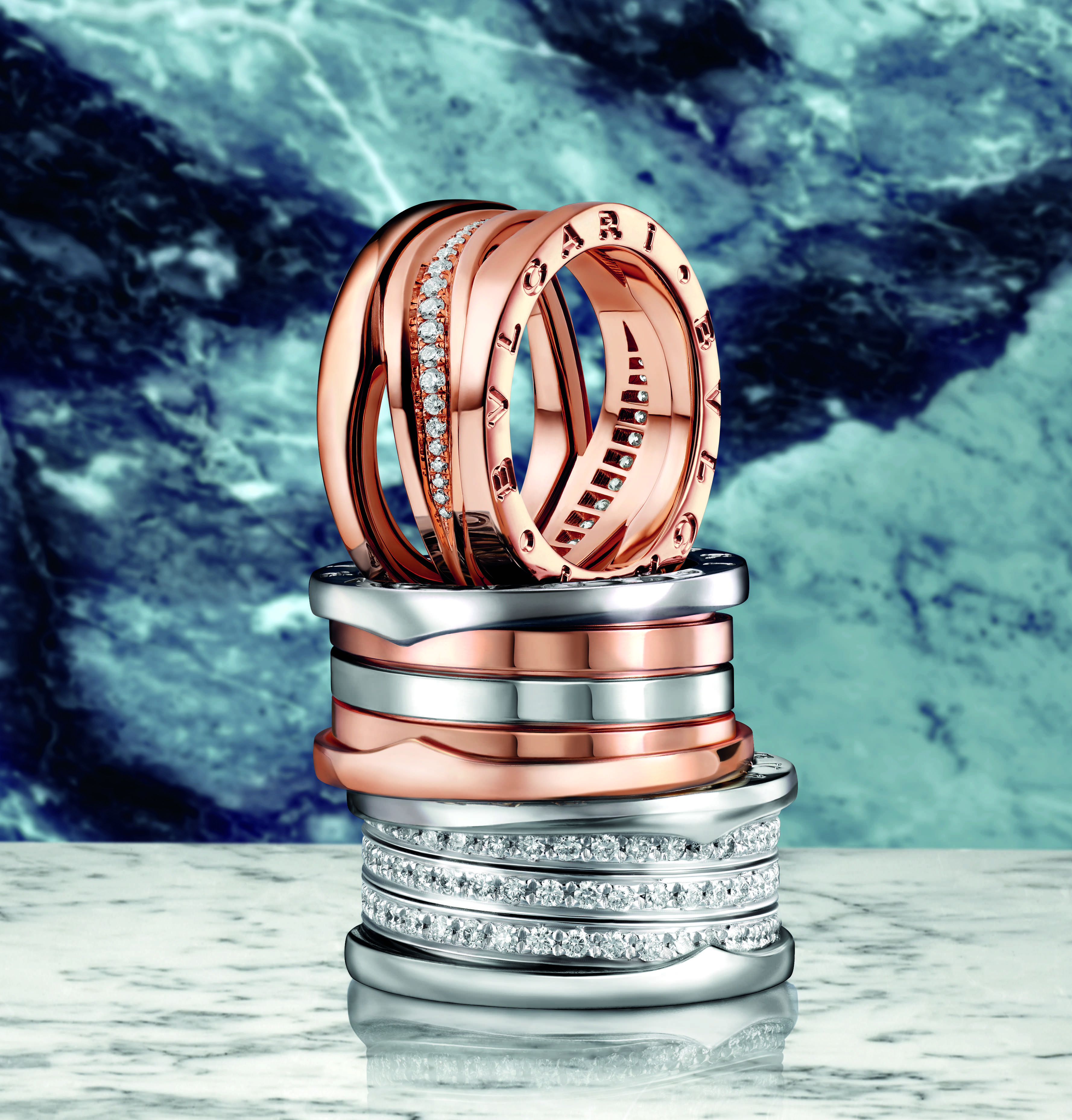 Bulgari Jewelry Bulgari Ring Rosegold Keramik Bulgari Jewelry