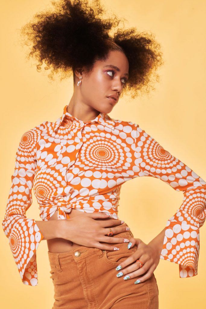 Flower Funk vintage clothing in the campaignshootB3101c Solitaire