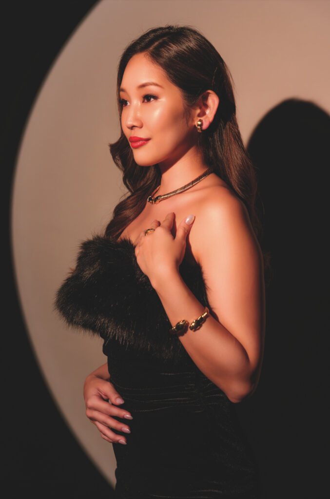 Joey pairs Saint Laurent with the vintage Cartier Cougar Panthere set comprising choker, bracelet earrings and ring