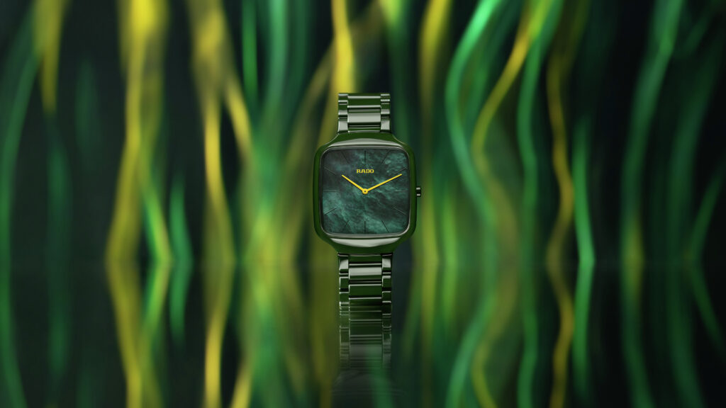 Rado’s True Square Thinline series in dark green